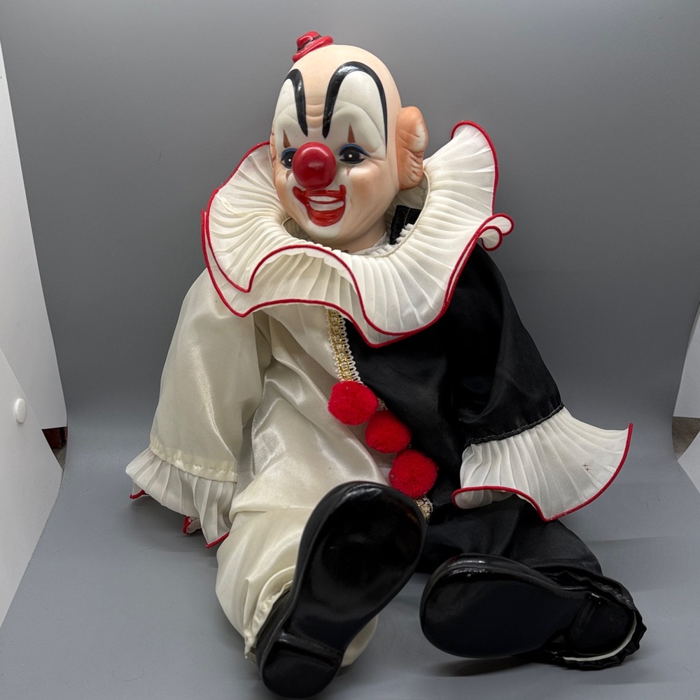 Classic Clown Mixed Media Art Piece